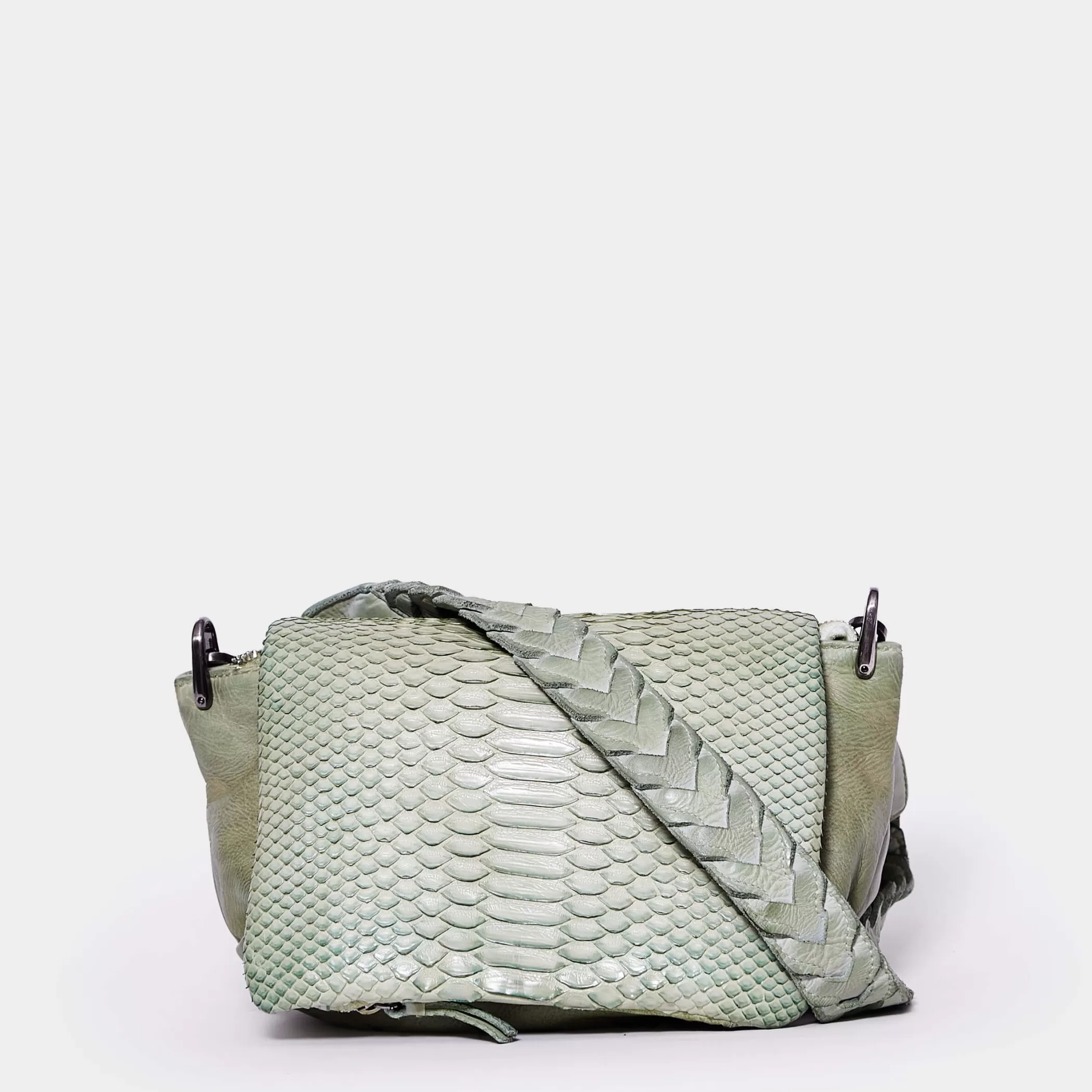 Reptile's House Bags>Kiki-Clutch Green